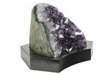 Amethyst Cluster With Wood Base - Uruguay #233731-1